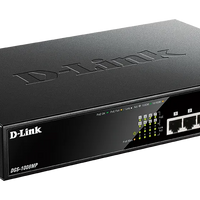 D-Link 8-Ports 10/100/1000Mbps Unmanaged Gigabit POE Switch (Metal Case; 8 x POE ports)