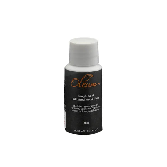 Oleum Single Coat Oil Based Wood Stain - 30ml - Latest Generation, Protects and Nourishes