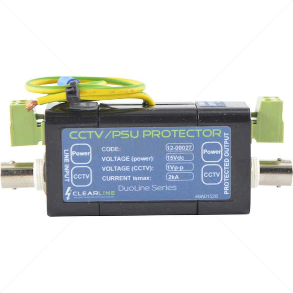 CLEARLINE CCTV/PSU Protector 12-00027: Power & Video Surge Protection for Security Cameras
