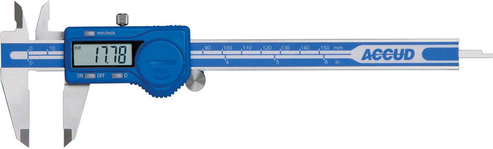 Accud Digital Caliper 150 Mm Metal Cover S/Steel 0.01 Mm Resolution Ac111 006 17