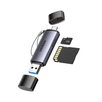 UGREEN CM185-50706 2-in-1 OTG Card Reader | Type-C | USB-A - Silver-CM185-50706