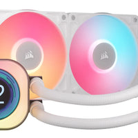 Corsair iCUE LINK TITAN 240 RX LCD Liquid CPU Cooler - White – RX120 RGB Fans – Fits Intel® LGA 1851/1700; AMD® AM5/AM4.