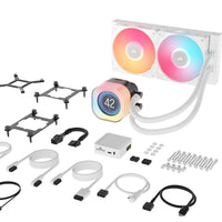 Corsair iCUE LINK TITAN 240 RX LCD Liquid CPU Cooler - White – RX120 RGB Fans – Fits Intel® LGA 1851/1700; AMD® AM5/AM4.
