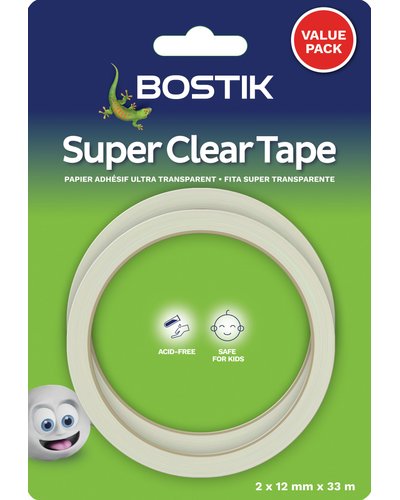 BOSTIK S/CLEAR TAPE 2x12MMm33M B/C - 1-1080