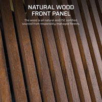 FRAME 4000D RS WOOD Modular High Airflow Mid-Tower PC Case; 4x  RS Fans; Black & Walnut.