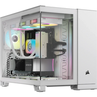 iCUE 2500X Micro ATX White Dual Chamber PC Case; 2x 2.5'' Drive Bays; 2x 3.5''; Up to 360mm Radiator compatible-CC-9011266-WW