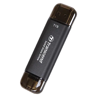 TRANSCEND 1 TB ESD310C USB3.2 TYPE A & C (USB 10Gbps) OTG COMPACT PORTABLE SSD  - Read 1050MB/s Write 950 MB/s - Black-TS1TESD310C