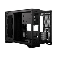 2500D Airflow Black Mid-Tower Dual Chamber PC Case; 2x 3.5'' |  2x 2.5'' Drive Bays; Up to 360mm Radiator compatible-CC-9011263-WW