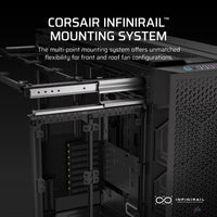 iCUE LINK 9000D AIRFLOW Tempered Glass Super-Tower; Supports  18x 120mm fans - Black