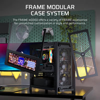 FRAME 4000D RS WOOD Modular High Airflow Mid-Tower PC Case; 4x  RS Fans; Black & Walnut.