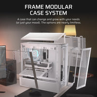 FRAME 4000D White Mid-Tower PC Case; 2x 3.5'' |  2x 2.5'' Drive Bays; Up to 360mm Radiator compatible; No Fans