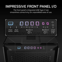 iCUE LINK 9000D AIRFLOW Tempered Glass Super-Tower; Supports  18x 120mm fans - Black