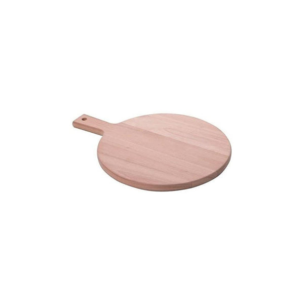 Tramontina Pizza Peel Wood Serving Board - Round Wooden Cutting Board with Handle