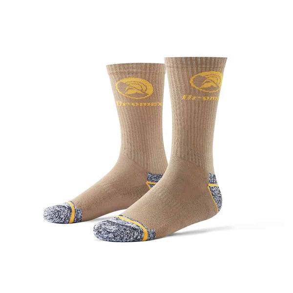 Dromex Khaki Socks: Comfortable Men's Crew Socks, Size 8-11 - Shop at chavda.com!