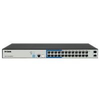 24 PoE 10/100/1000 ports + 2 Gigabit SFP ports Long Range Smart Switch 250W total POE budget; Max distance of 250m-DGS-F1210-26PS-E