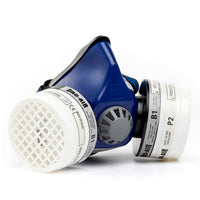 DROMEX Face Mask MIDI PVC Twin Filter Blue DH-102 Respiratory Protection