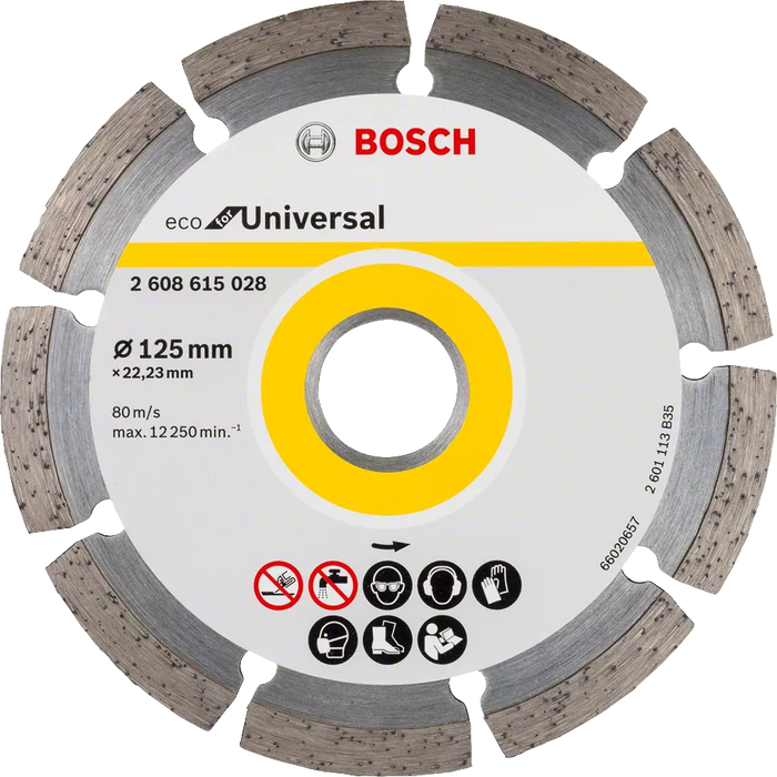 Bosch: Diamond discs  - ECO for Universal 125 x 22,25 - Segmented -  SKU: 2608615028