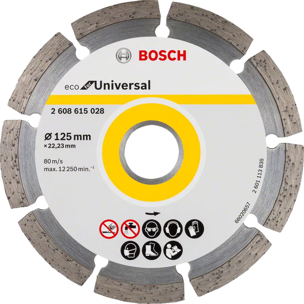 Bosch: Diamond discs  - ECO for Universal 125 x 22,25 - Segmented -  SKU: 2608615028