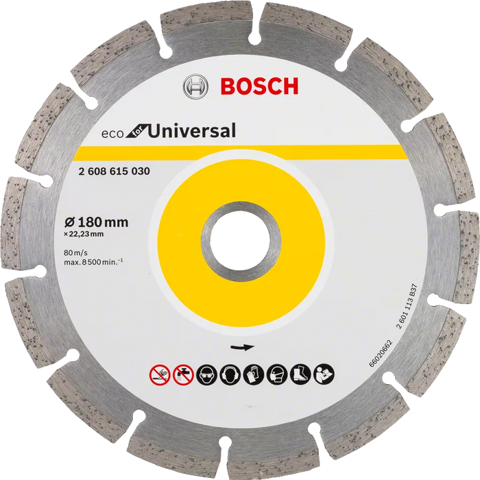 Bosch 180mm Diamond Blade - Eco Universal Cutting Disc for Concrete, Stone, Masonry