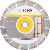 Bosch 230mm Diamond Blade: Universal Cutting Disc - Concrete, Stone, Tile, Segmented Rim