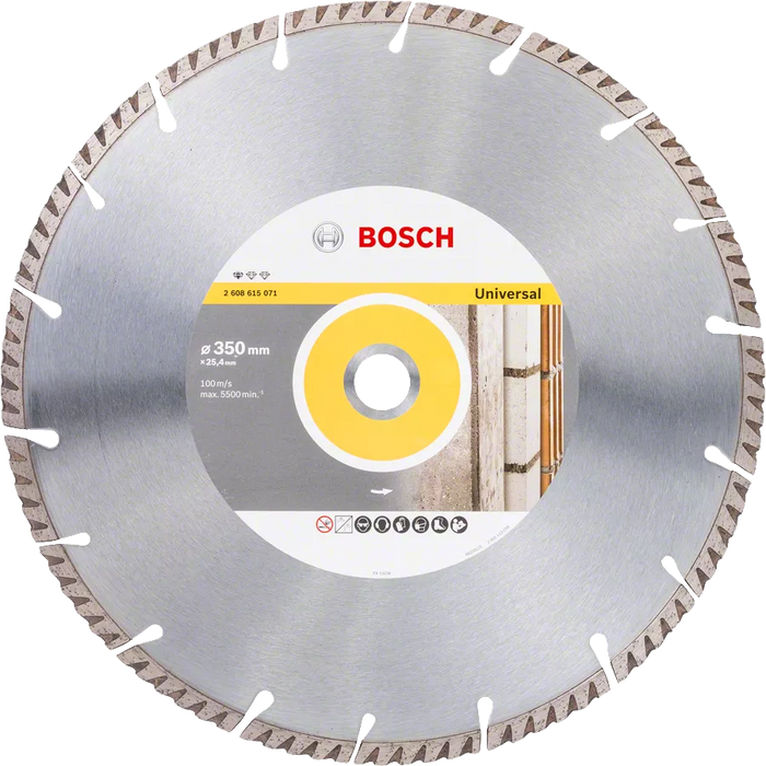 Bosch 350mm Diamond Blade: Universal Cutting Disc for Concrete, Stone & Brick (Segmented)