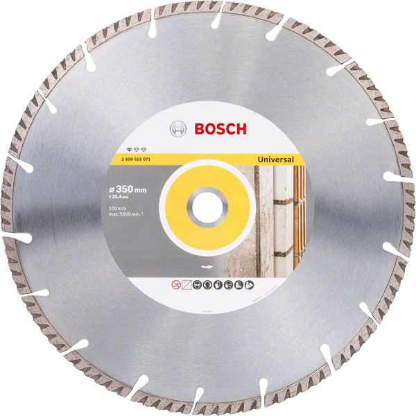 Bosch 350mm Diamond Blade: Universal Cutting Disc for Concrete, Stone & Brick (Segmented)