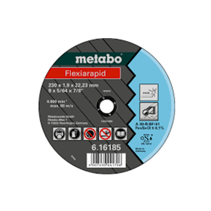 Metabo Flexiarapid 230mm Cutting Disc - Inox Metal Cutting Abrasive Wheel for Stainless Steel | Power Tool Accessory
