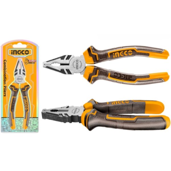 INGCO Combination Pliers 160mm HCP08168 | Heavy Duty Multipurpose Plier for Gripping, Cutting & Bending from Chavda.com
