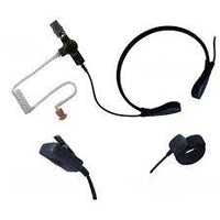 Throat Microphone (vibration pick-up) with single Acoustic Eartube  with Finger PTT & Pad PTT incl for ZA-725, ZA-758, TX-8, ZA-720, ZA-721, ZA-723 ideal for racing, extreme noise