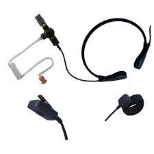 Throat Microphone (vibration pick-up) with single Acoustic Eartube  with Finger PTT & Pad PTT incl for ZA-725, ZA-758, TX-8, ZA-720, ZA-721, ZA-723 ideal for racing, extreme noise