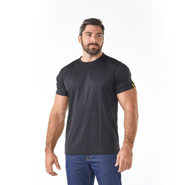 DROMEX SHIRT TEE Q/DRY BLACK [L]  DW-TECH-TBK-L