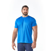 DROMEX SHIRT TEE Q/DRY R/BLUE [XL] Men's Royal Blue Quick-Dry T-Shirt - Chavda.com