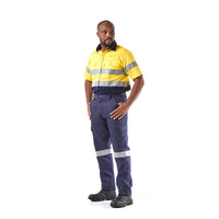 DROMEX SHIRT HIVIZ VENT SHORT SLEEVE YEL/NB [L]  DW-HVSSYLNB-JL