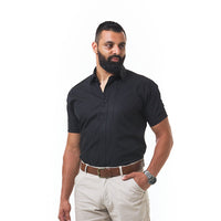 DROMEX SHIRT FORMAL SHORT SLEEVE BLACK [XL]  DW-FORMSS-BLK-XL