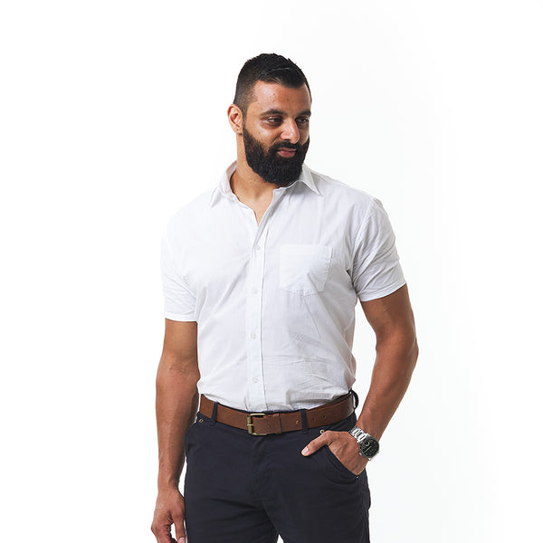 DROMEX SHIRT FORMAL SHORT SLEEVE WHT [L]  DW-FORMSS-W-L