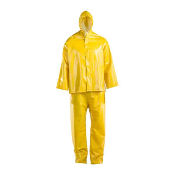 DROMEX Rain Suit PVC Yellow XL Size | Waterproof Protective Clothing
