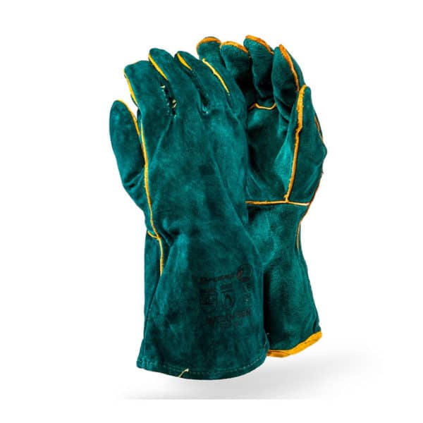 DROMEX GLOVE LEATHER WELDER GREEN E/LENGTH  WELD/6GR