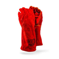 DROMEX GLOVE LEATHER WELDER RED E/LENGTH  WELD/RED