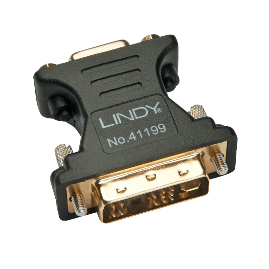 LINDY DVI MALE TO VGA  FEMALE ADAPTER (41199) - ADA-DVIM-HD15FL