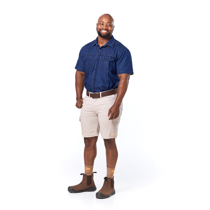 DROMEX SHIRT HORIZON SHORT SLEEVE DENIM [XS]  DW-DSHIRT-XS