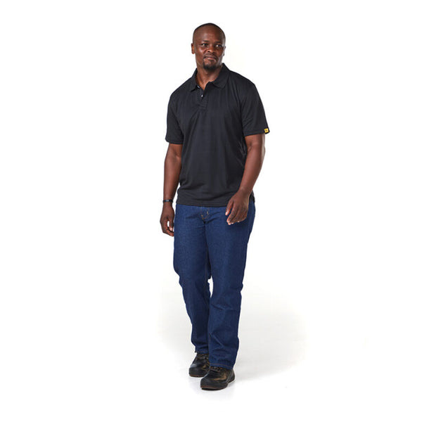 DROMEX SHIRT GOLF Q/DRY BLACK [L]  DW-TECH-GBL-L