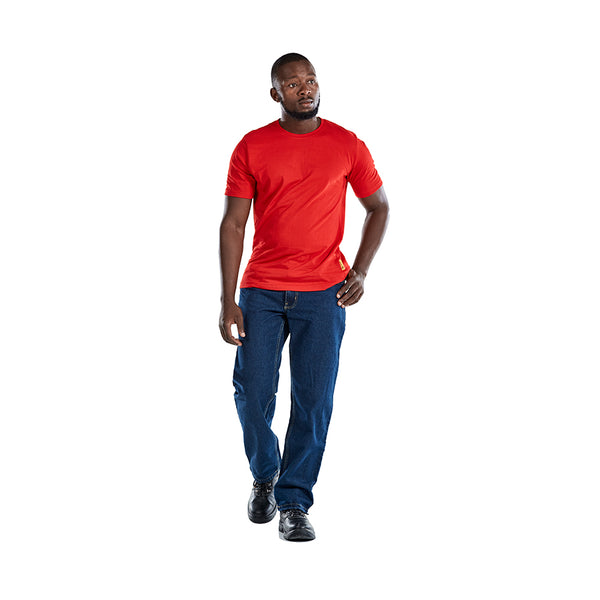 Dromex Red Cotton T-Shirt 4XL - Men's Workwear Tee, Chavda.com Online