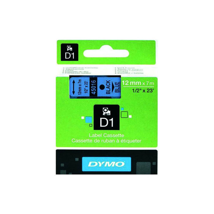HellermannTyton : Dymo Label Tape 12mm  on Blue - (DYT12BKBL)