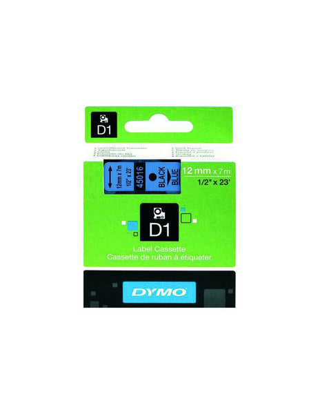 HellermannTyton : Dymo Label Tape 12mm  on Blue - (DYT12BKBL)