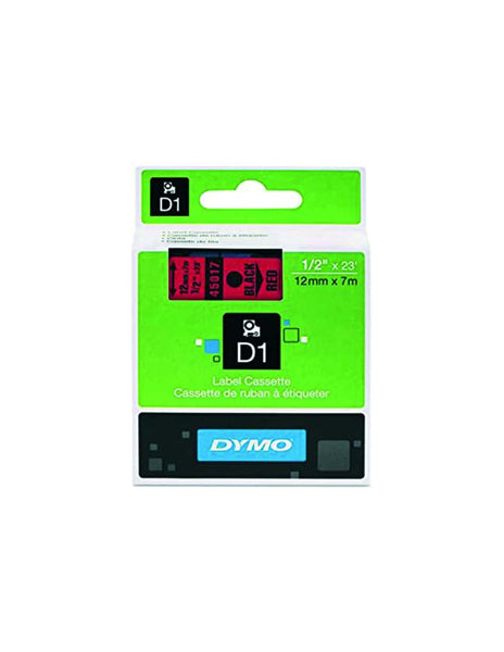 HellermannTyton : Dymo Label Tape 12mm Blue on Red - (DYT12BKRD)
