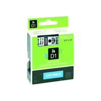 HellermannTyton : Dymo Label Tape 19mm  on White - (DYT19BKWT)