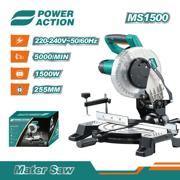 MS1500 Power Action Miter Saw with 1600w motor