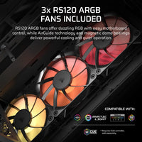 3200D RS ARGB Mid-Tower PC Case; 3x RS120 ARGB fans incl - Smoke.