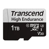 TRANSCEND 350V 1TB HIGH ENDURANCE MICRO SD UHS-I  U3 V30 CLASS10 - READ 100 MB/S - WRITE 60MB/S - WITH SD ADPTOR