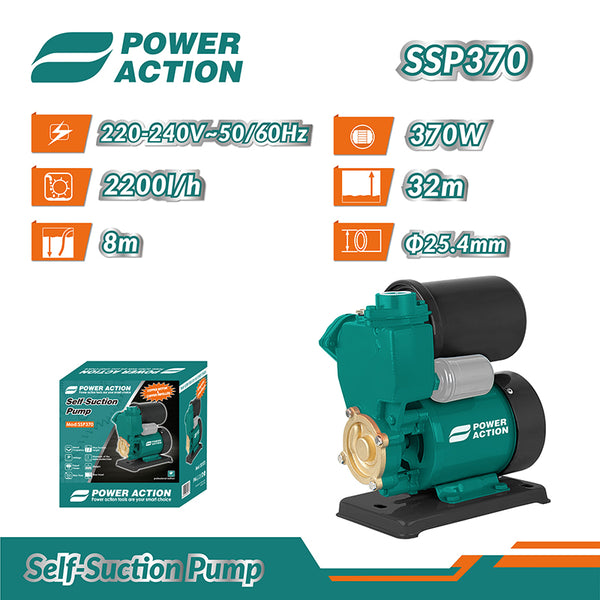 370W Electric Self-Suction Water Pump SSP370